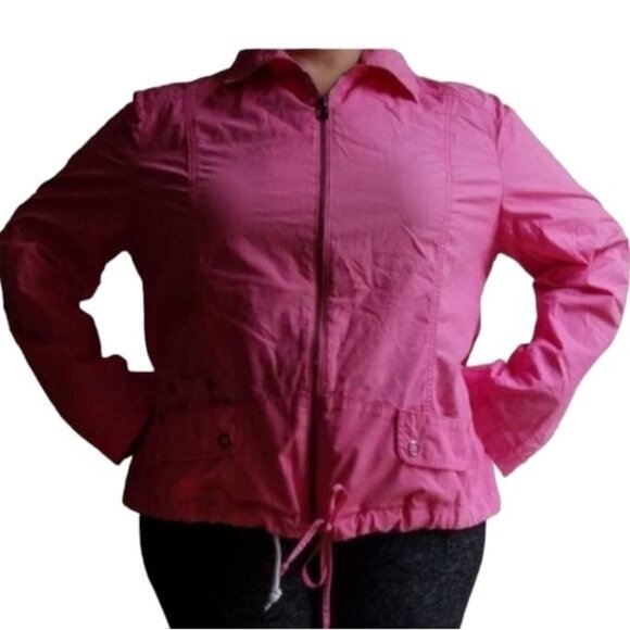 Chico's 3  Jacket Coat Windbreaker Pink WOMEN'S WOMAN'S SIZE LARGE - Picture 1 of 13